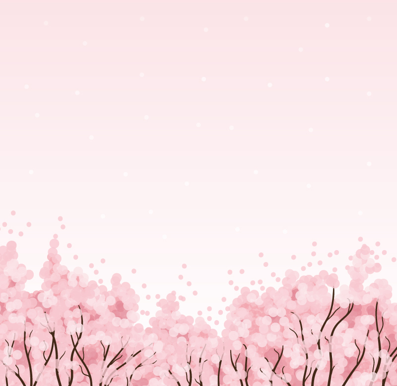 Gorgeous cherry pink sea vector material