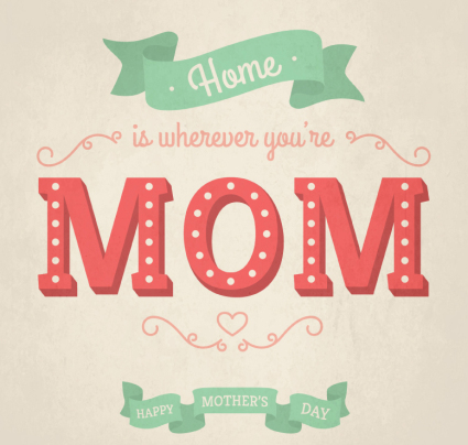 Vintage Mother's Day poster vector material
