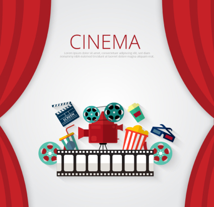 Fine film elements design vector material