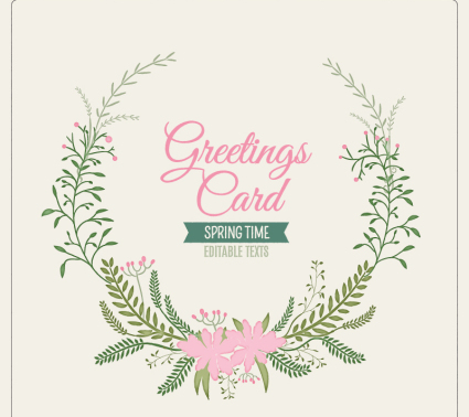 Elegant rosette cards vector material