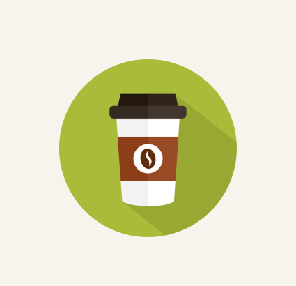 Exquisite takeaway coffee icon vector
