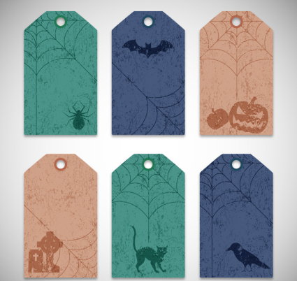 6 Halloween effect do the old logo vector