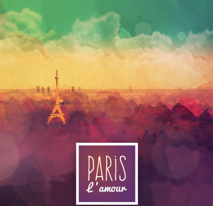 Drawing vector material Eiffel Tower