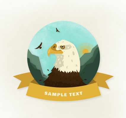 Creative bald sea eagle