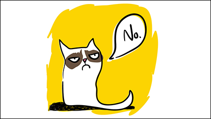 Painted say cat vector material