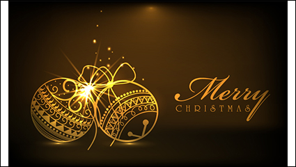 Golden Christmas light effect lob vector material