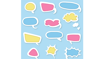 12 Color bubbles vector language