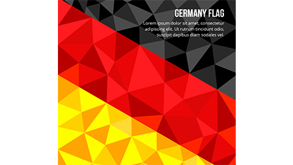 Geometric German flag background vector material