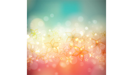 Fantasy flowers halo background vector material