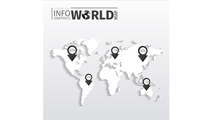 White map information map element vector material