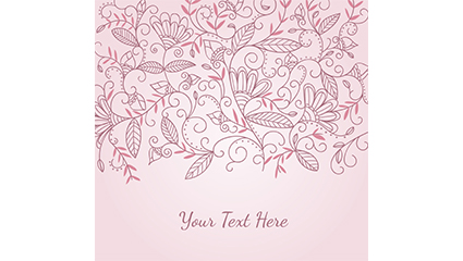 Painted plant pattern background vector material