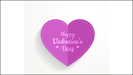 Fold Purple Valentine love vector material