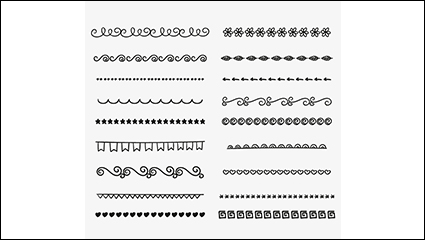 18 models of creative black lace Vector material