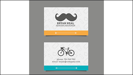 Two fashion design business cards vector material