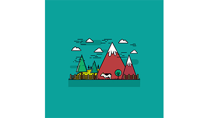 Ranch Cow vector material Under the Snow