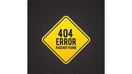 Metal 404 error page design vector material