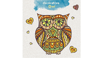 Creative owl pattern vector material