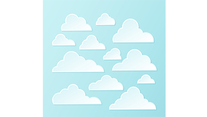 White clouds design Vectors