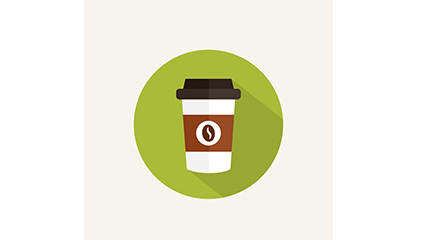 Exquisite takeaway coffee icon vector