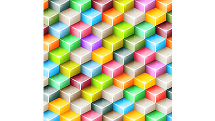 Anaglyph background vector steps box