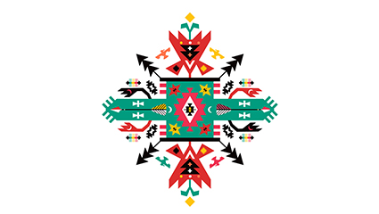 Symmetrical abstract patterns vector material