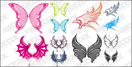 Lovely wings vector material