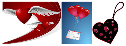 Heart-shaped theme of the vector material-2
