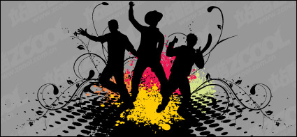 The tide of ink figure silhouette patterns