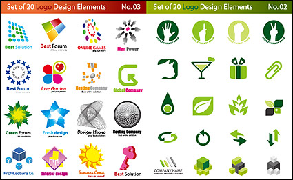 graphic logo template vector material