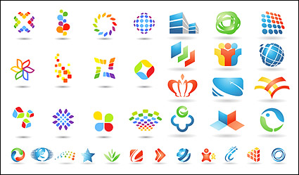 A number of logo template vector graphics material