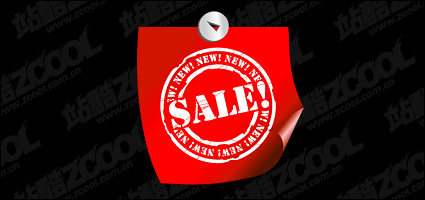 Vector Red Letterhead sale material