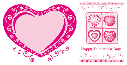 lovely heart-shaped vector material