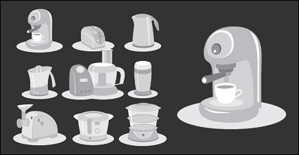 Vector of small electric household appliances