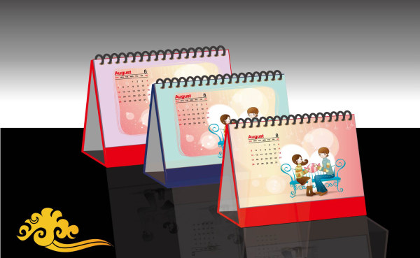 Calendar design effect diagram vector material