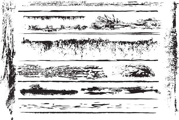 Series of black and white design elements vector material -16 (trace)