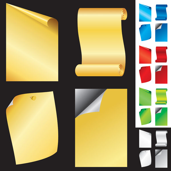 Blank paper roll angle vector 