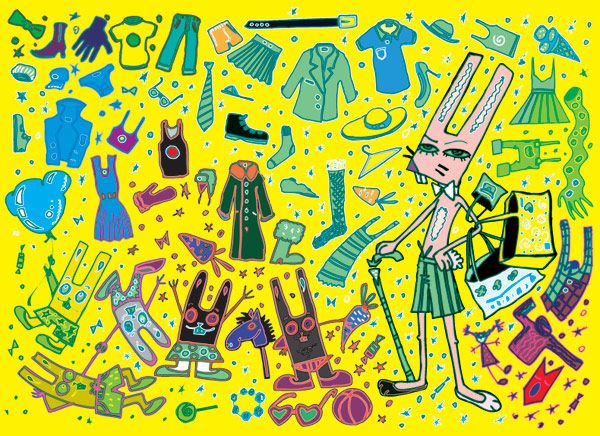 Tie, shoes, belts, high heels, coat hangers