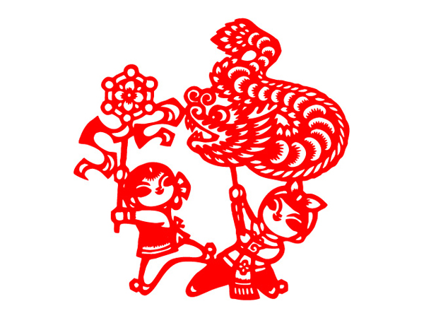 Paper-cut Dragon Vector