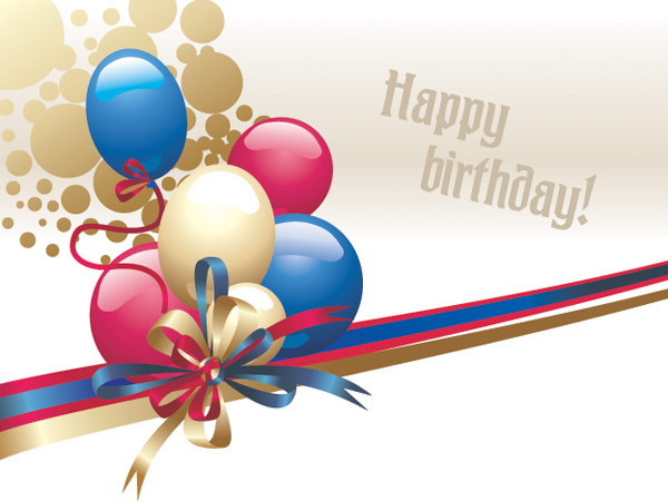 Balloon Ribbon Bow vector material