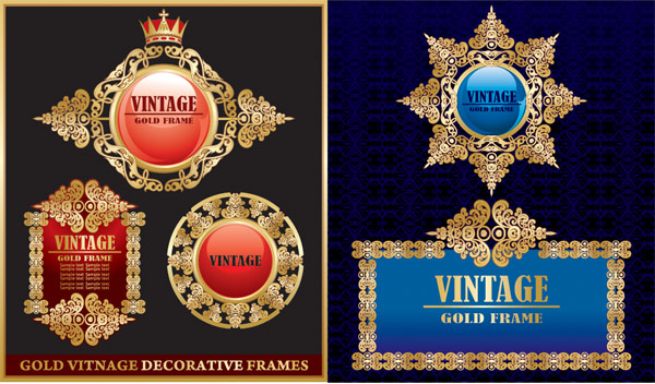 European classical ornate lace Vector material