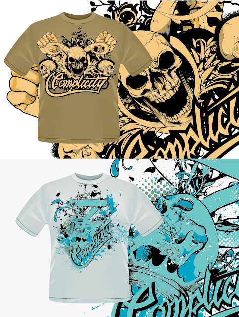 T wave pattern vector material