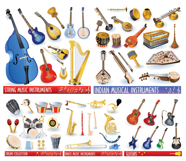Musical instrument vector icon