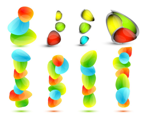 Vector of small colorful stone material