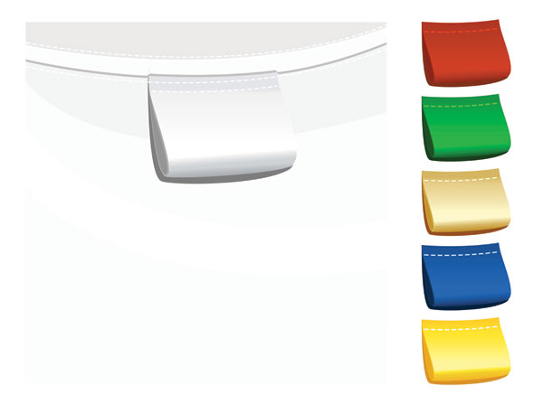 Clothing label vector material