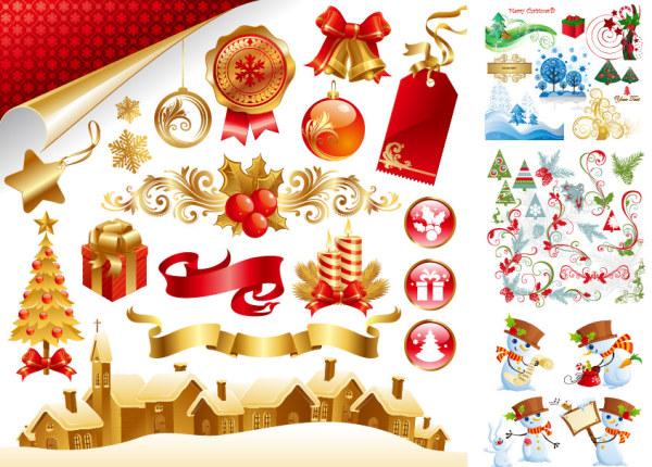 Beautiful Christmas material late Vector