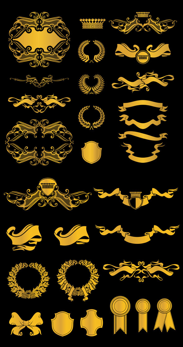 Simple banner and lace vector of material
