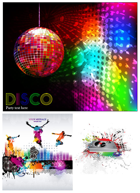 Vector musical theme of the trend