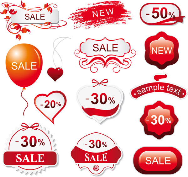 ��Red�� theme vector material goods