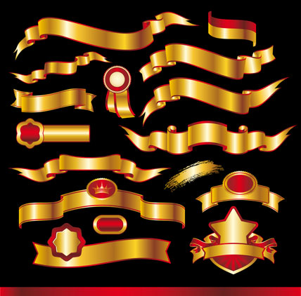 Golden Banner Vector