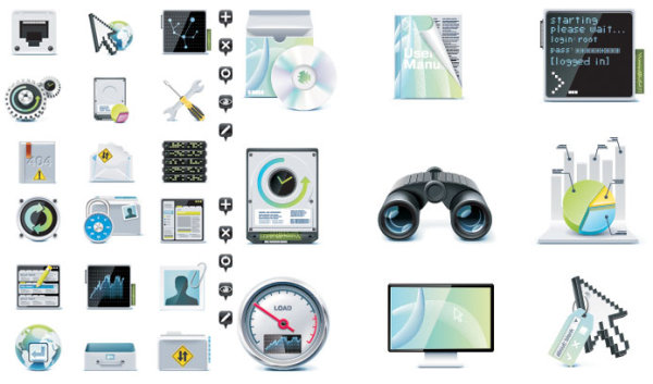 Server theme icon vector material
